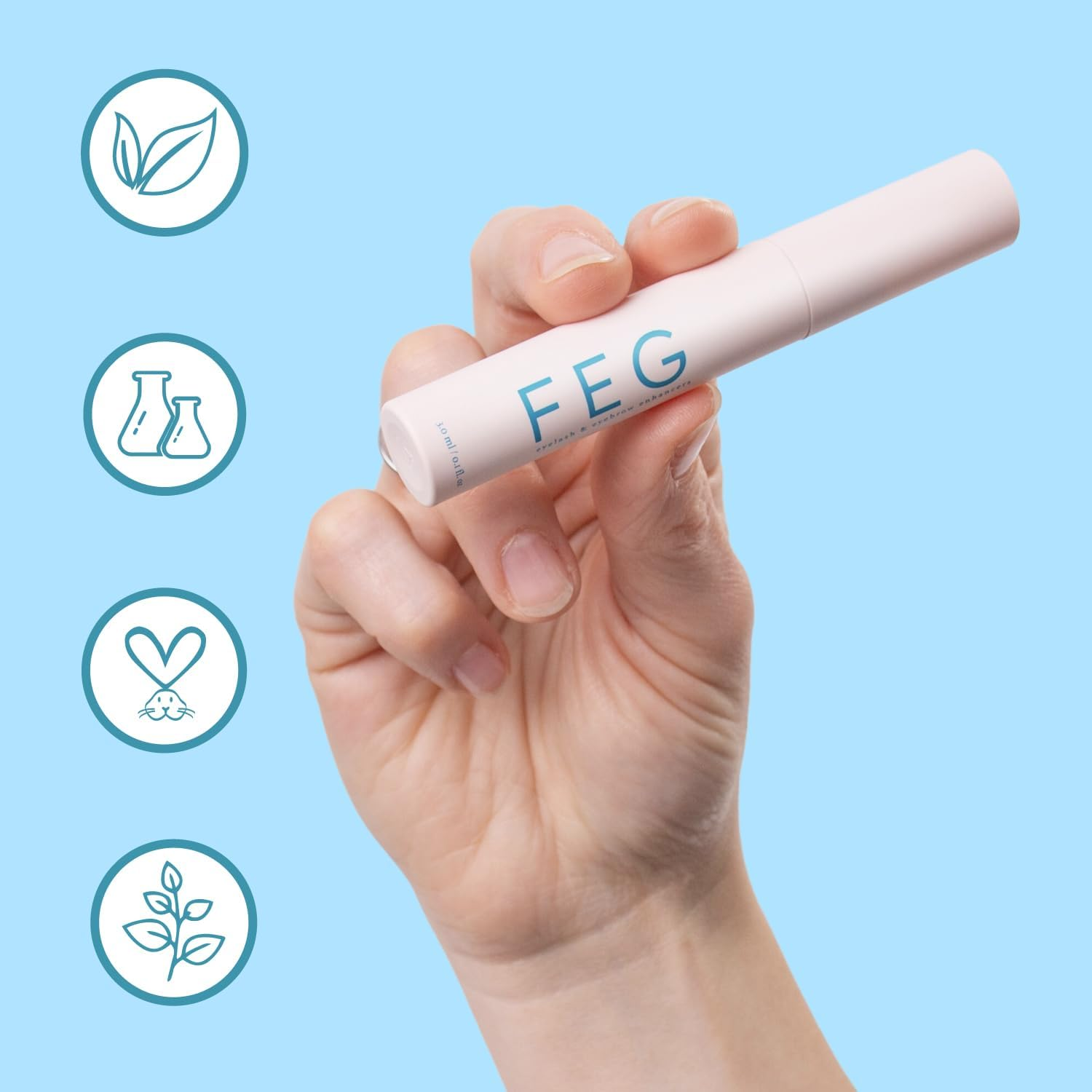 FEG Eyelash Enhancer Eye Lash Rapid Growth Serum Liquid 100% Original 3Ml (3 Pack) image number 4