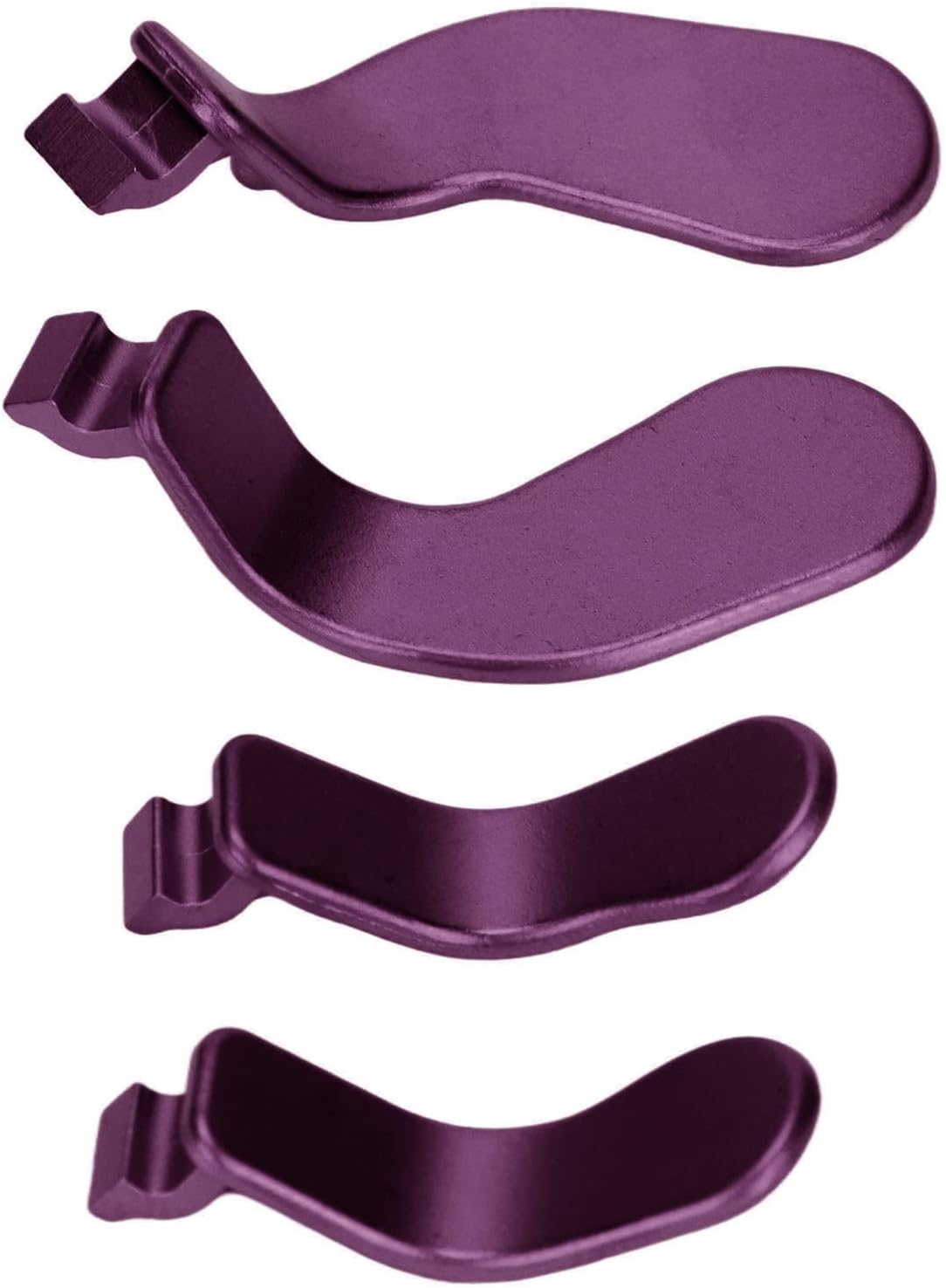 For Elite Controller Paddles, Metal Stainless Steel Replacement Parts Interchangeable Paddles for One Controller Series 2 Model 1797 (4 Pcs) (Purple) - Black image number 6