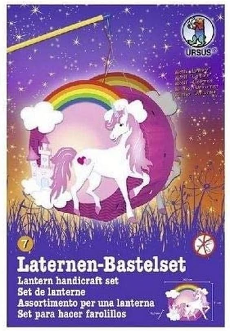 Ursus 18710007F Easy Line "Unicorn" Lantern Craft Set, Set with Materials for Making a Lantern (Approx. 26 X 21 X 10.3 Cm), Includes Instructions (English Language Not Guaranteed), Ideal for the Next Lantern Run