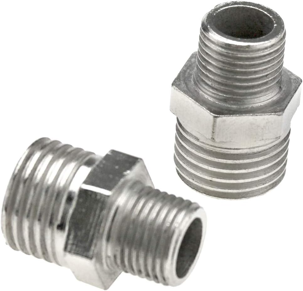 2Pcs Airbrush Adaptor Kit Fitting Connector Set Compressor + Airbrush Hose image number 1