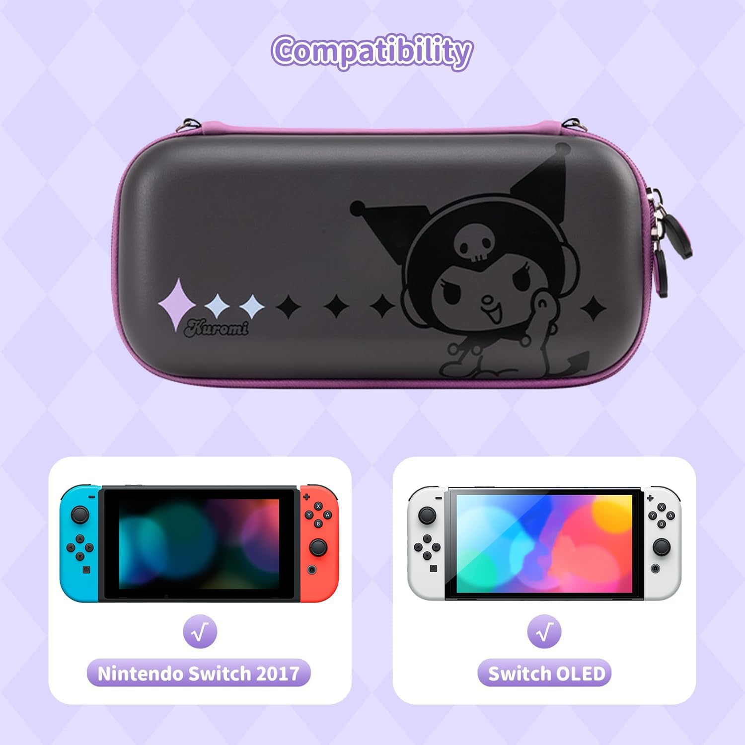 Kuitmor Carrying Case Compatible with Switch/Oled ,Hard Shell Switch Case ,Portable Travel Case for Switch Console and Other Accessories