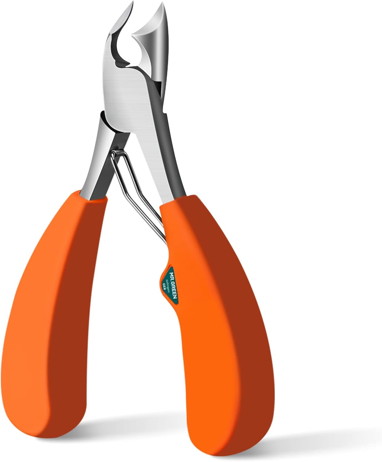 MR.GREEN Toenail Clipper Stainless Steel Ingrown Nail Cutter Good at Cutting Thick and Hard Nails Pedicure Tools (Orange+Nail Remover)