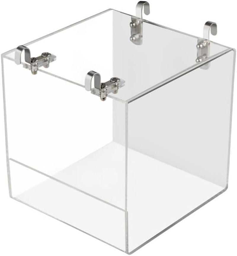 Minkissy Bird Bath Cube Box Acrylic Clear Thickened Bathtub for Little Birds Transparent Hanging Tub for Parrots and Munia Shower Basin for Fun Bathing image number 1