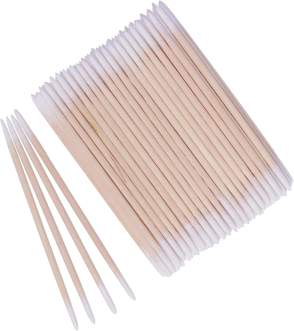 1000Pcs Double Side Precision Tip Cotton Swabs with Wooden Sticks, Pointed Tip Cotton Swabs for Nail Polish Touch Up, Disposable Makeup Applicators, Cotton Sticks for Makeup image number 3
