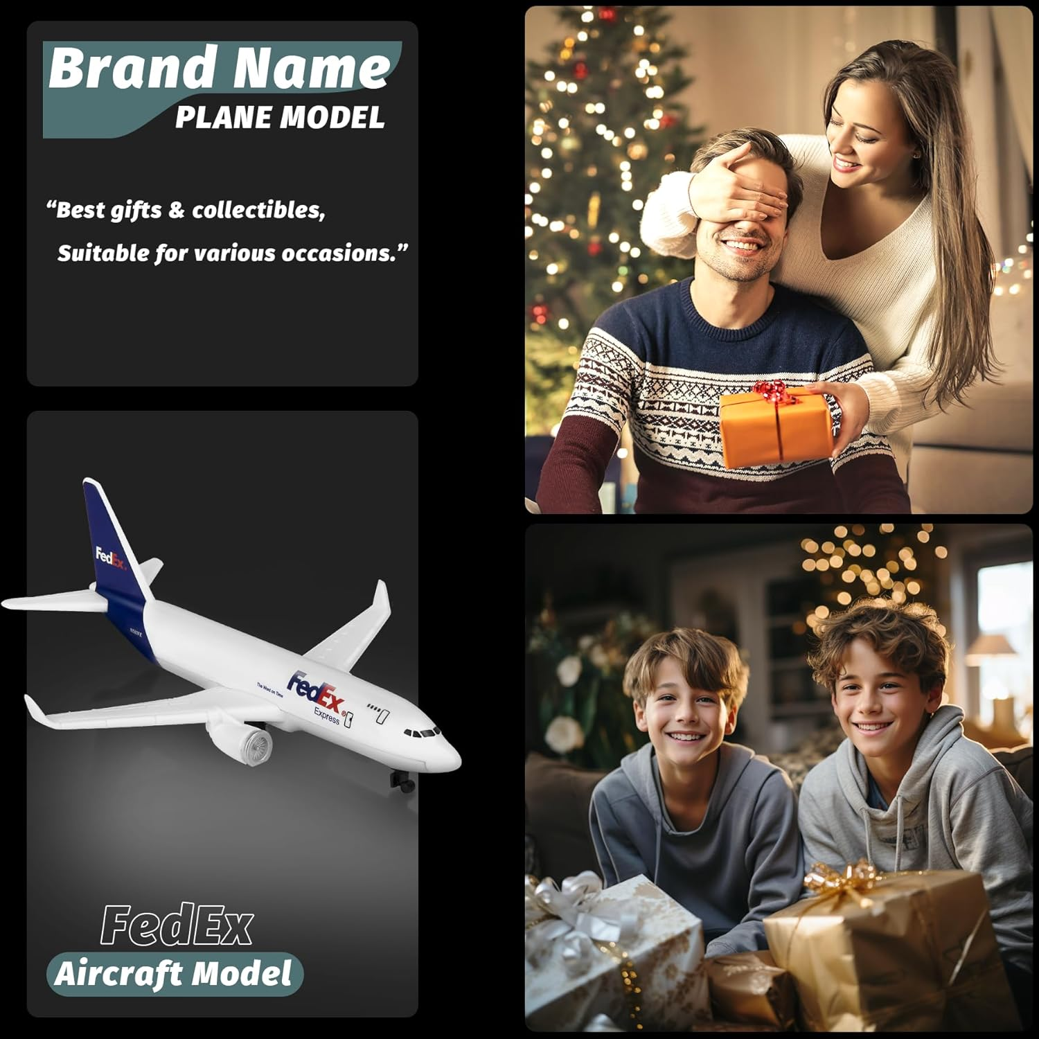 Sky Trek Model Airplanes Fedex Airplane Airlines Plane Aircraft Model for Display Collection and Gifts. image number 2