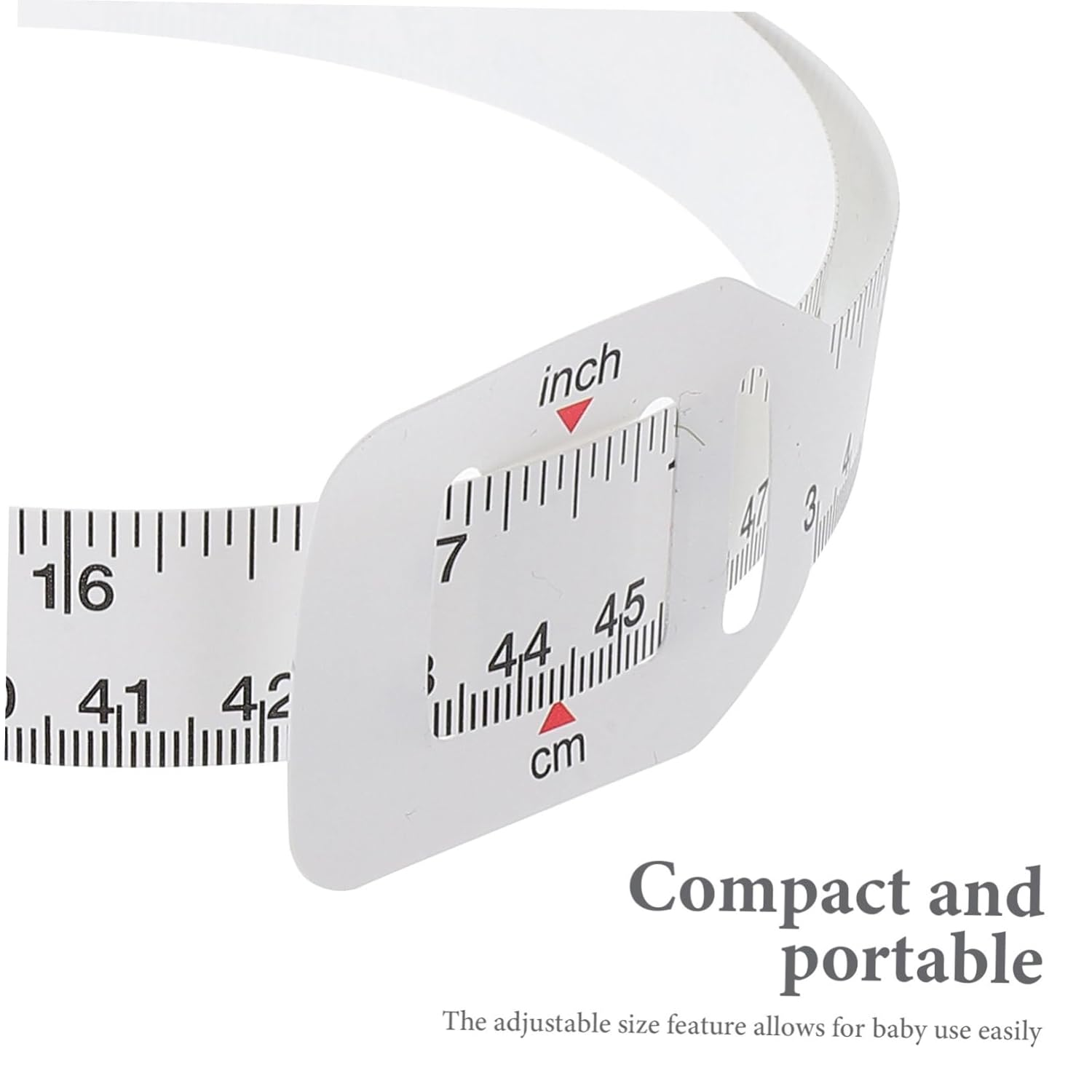 HOMSFOU Baby Head Circumference Measuring Ruler, 24Inch Head Measuring Tape, PP Plastic Infant Head Circumference Tape 26Cm+60Cm