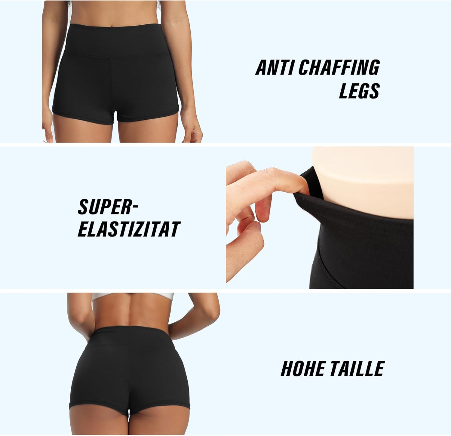 Women'S High Waist Hot Pants, Stretchy Mini Shorts, Yoga Workout Booty Shorts Gym Cycling Sports Running Leggings image number 2