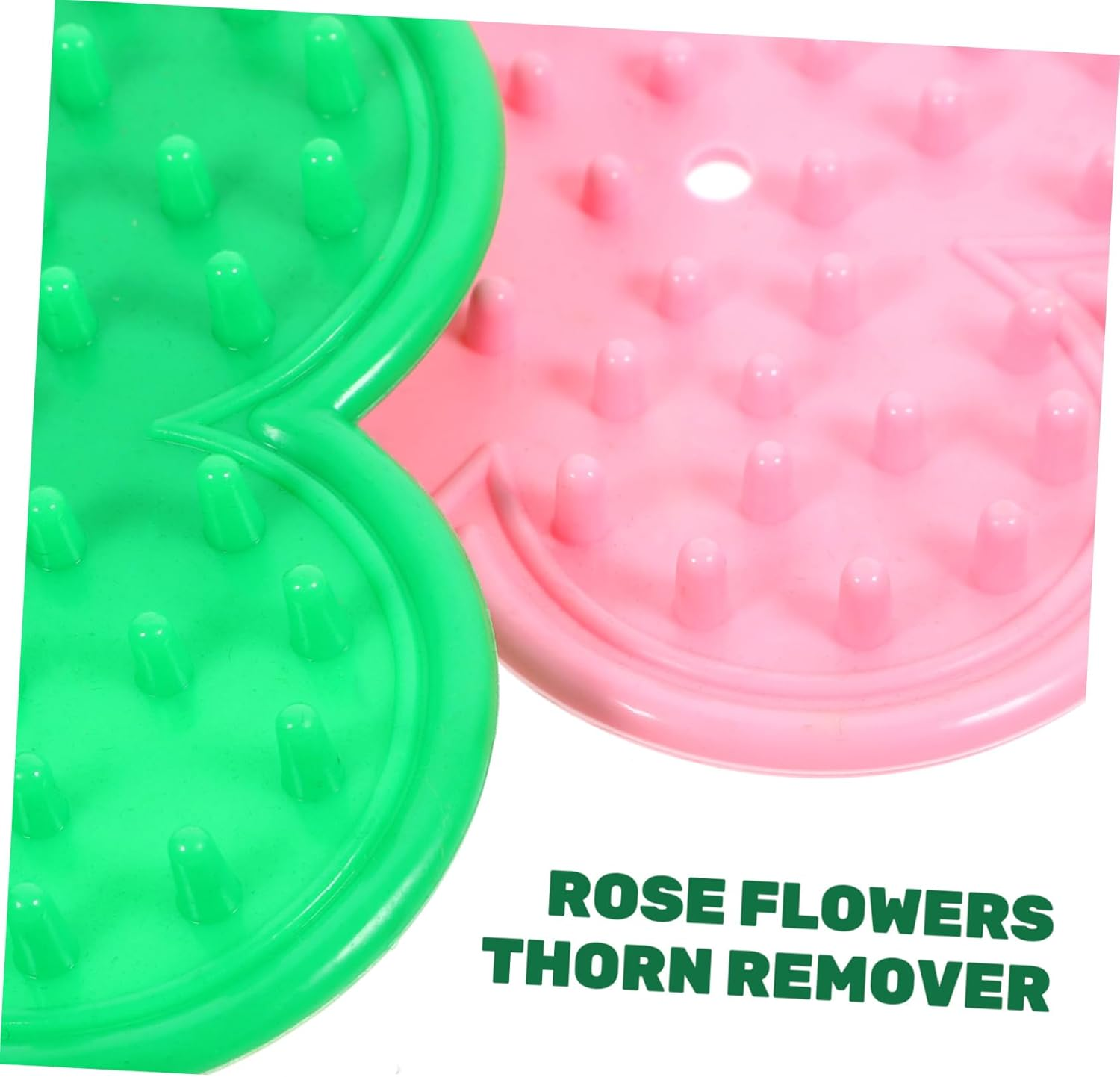 BESPORTBLE Rose Thorn Remover Pliers 2Pcs Plastic Rose Strippers Garden Thorn Stripping Tool for Home Gardening with Convenient Burr Removal in Green and Pink