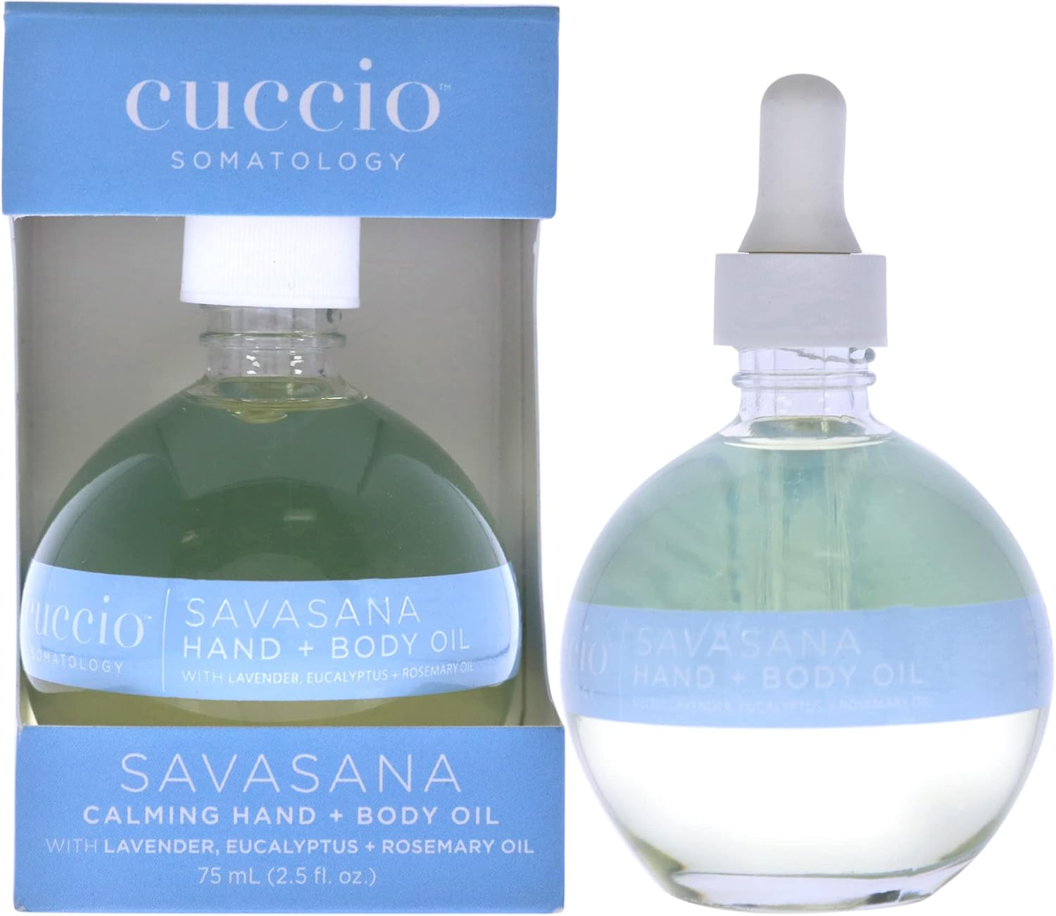 Cuccio Somatology Savasana Calming Hand and Body Oil - Intensely Moisturizing and Hydrating Blend - Made with Lavender, Eucalyptus, and Rosemary Oils - Soothe Your Mind and Nourish Your Body - 75 ML image number 2