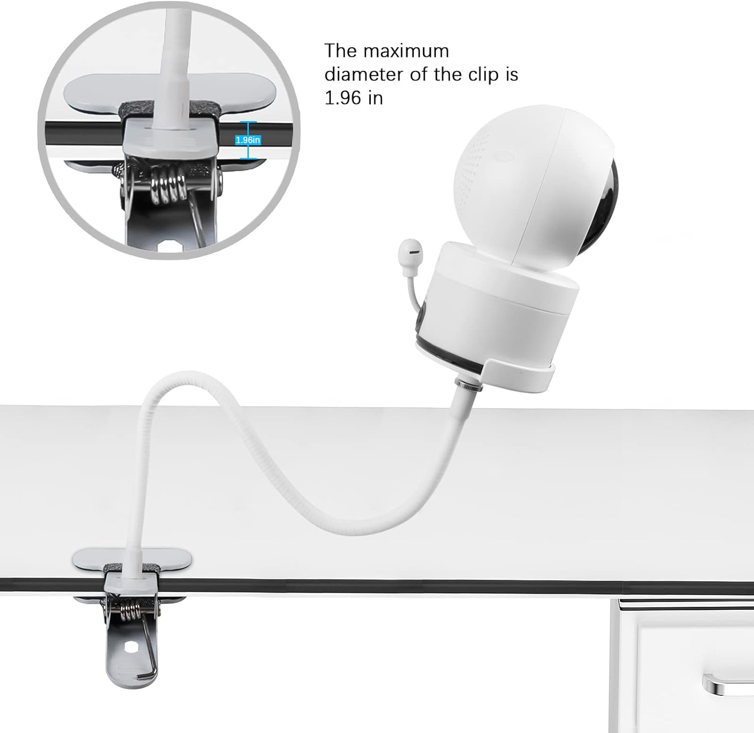 HOLACA 40Cm Clip Holder Mount Bracket for Vtech RM5766HD/RM7756HD/VM5463/RM5764HD/RM5864HD/RM7764HD/BM3800/BM4700/BM5600/BM5700 Baby Monitor image number 5