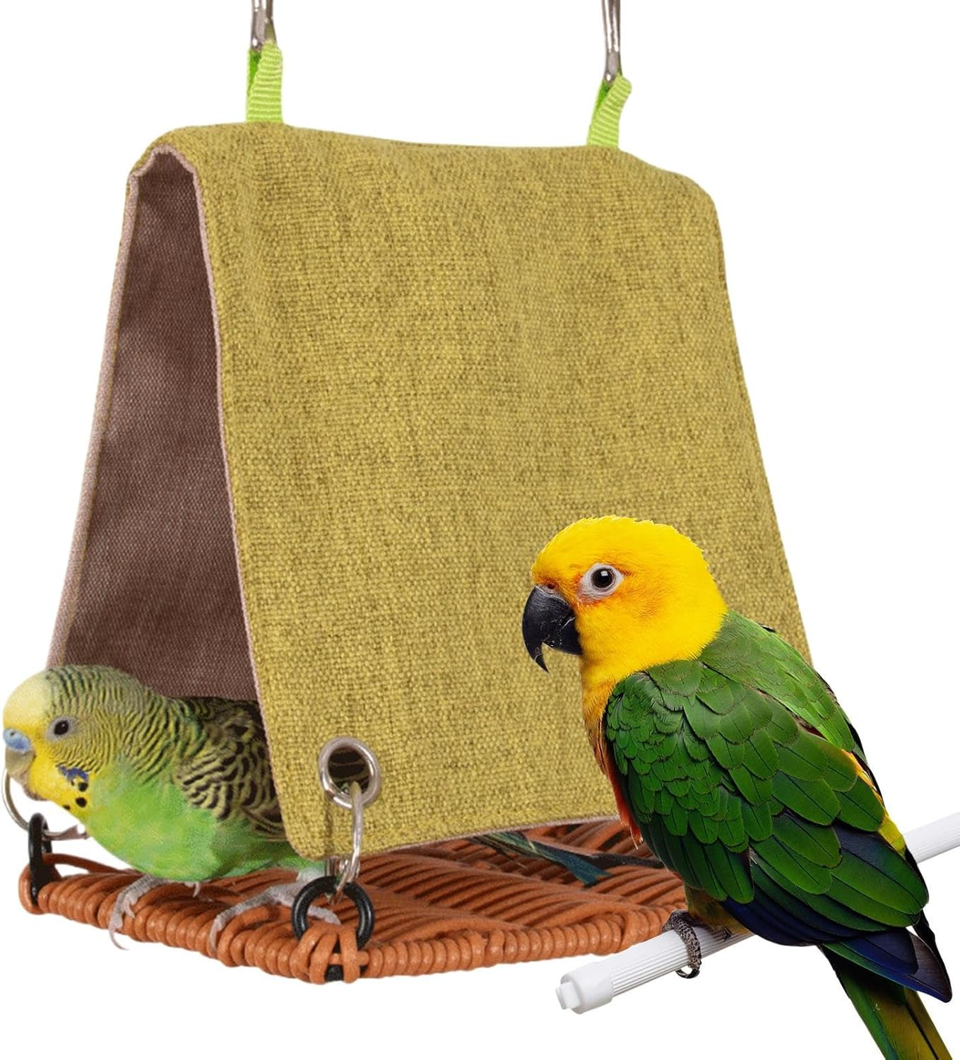 Hut Bird - Parrot Sleep Tent, Avian Nesting Shelter | Hot Canary Snake Trail Hammock Cage Accessory for Parakeets Lovebirds Is Parakeets, Resistant To
