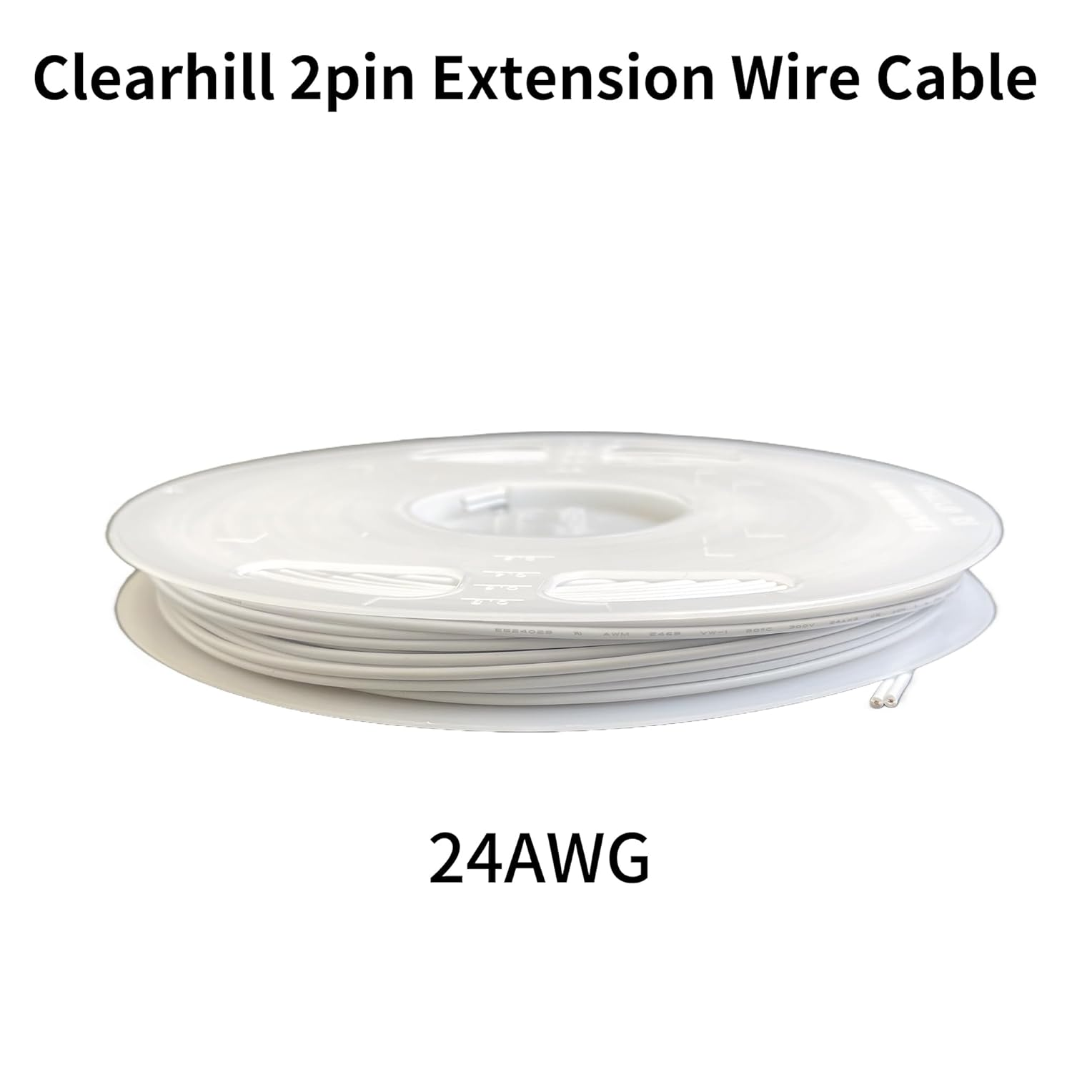 Clearhil 24AWG Electrical Wire, 15M/49.2Ft, 2 Pin White Cable, Extension Wire, for 12V/24V DC Cable for Led Strips Single Colour image number 6