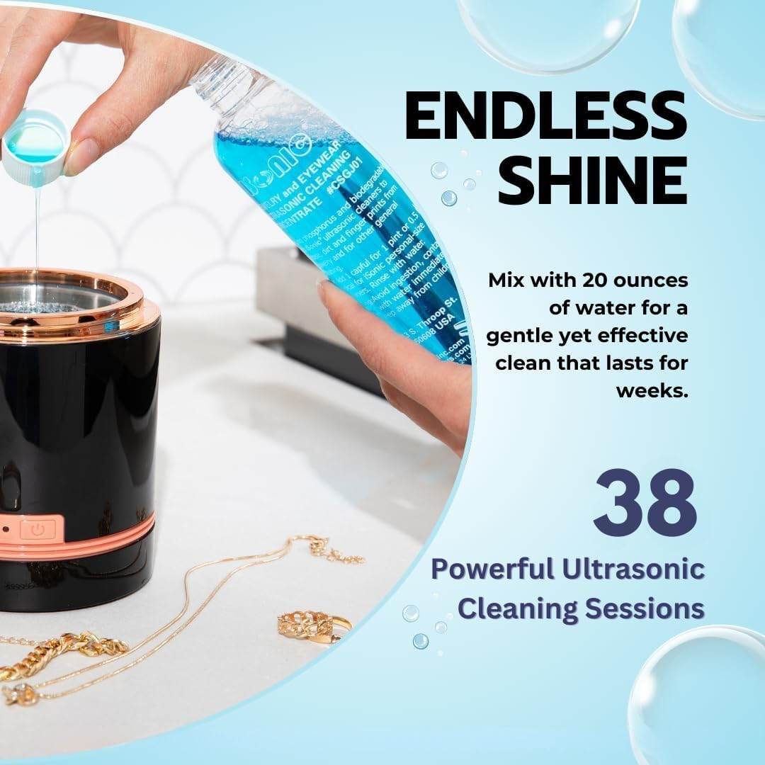 Isonic Csgj01-8Ozx1 Ultrasonic Jewelry/Eye Wear Cleaning Solution Concentrate image number 5