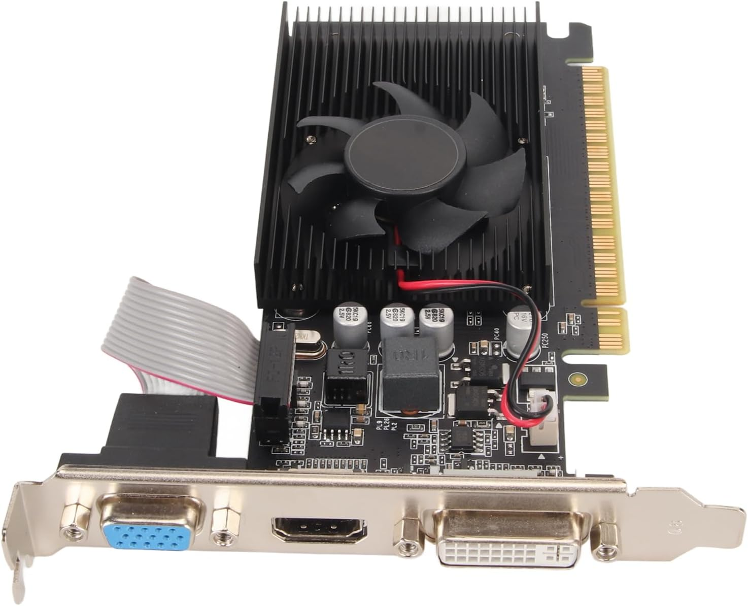 GT610 Graphics Card, 2GB DDR3 64Bit Computer Graphics Card, DVI, VGA, HDMI PCI Express 1.1 X 16 GF119, 40Nm Independent Graphics Card for Computer Desktop, Easy to Install image number 1