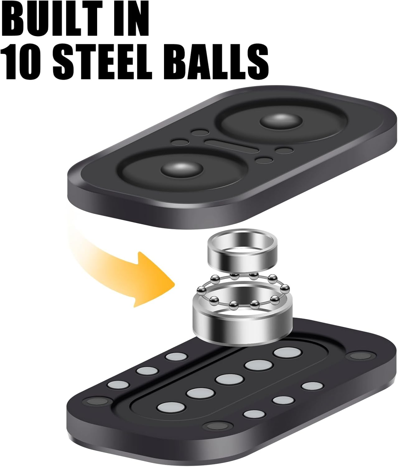 WELANE Fidget Toys,1 PCS Hand Sensory Toys for Relieve Boredom, Anxiety and Stress (Black) image number 4