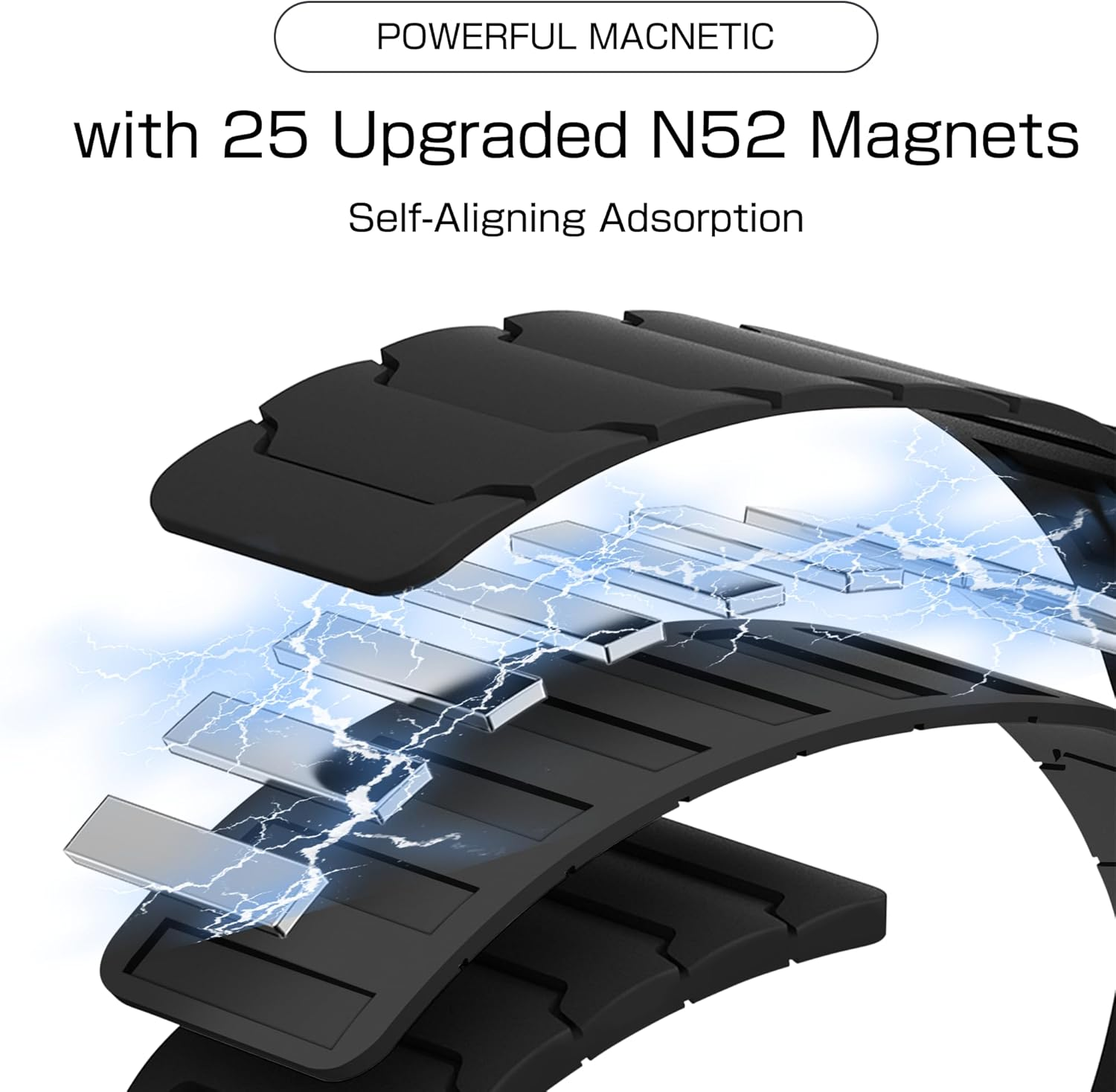 Mazuboho for Apple Watch Band 49Mm 46Mm 45Mm 44Mm 42Mm 41Mm 40Mm 38Mm, Soft Adjustable Comfortable Silicone Magnetic for Apple Watch Strap Ultra 3, Ultra 2, Ultra, Series 11 10 9 8 7 SE 6 5 4 3 2 1 image number 6