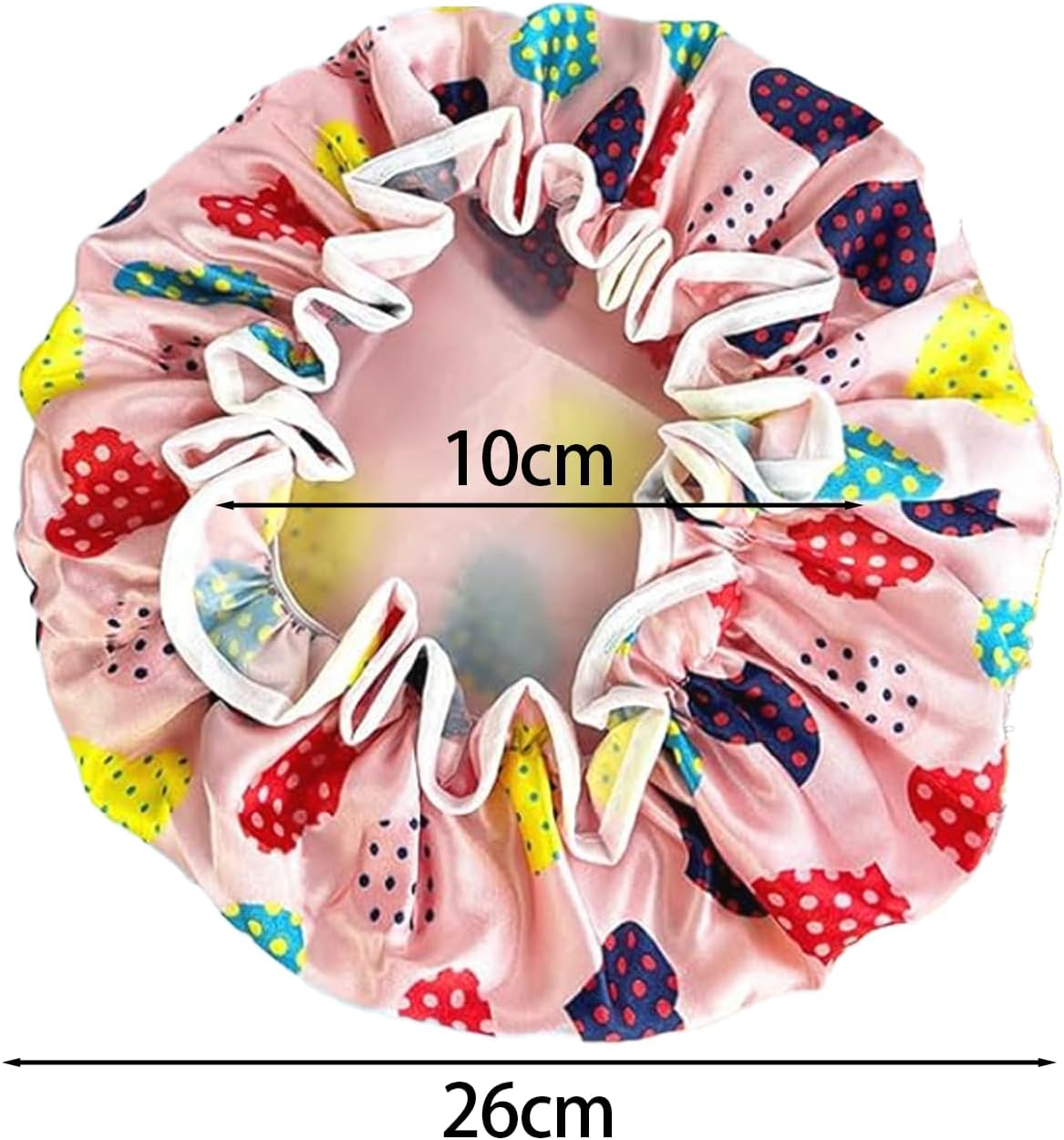 Large Double-Sided Waterproof Shower Cap for Children, 3-Piece Reusable Girls' Bathing and Hair Care Cap with Elastic Band, Spa Salon Bathing and Hair Care Cap - Mecus image number 4
