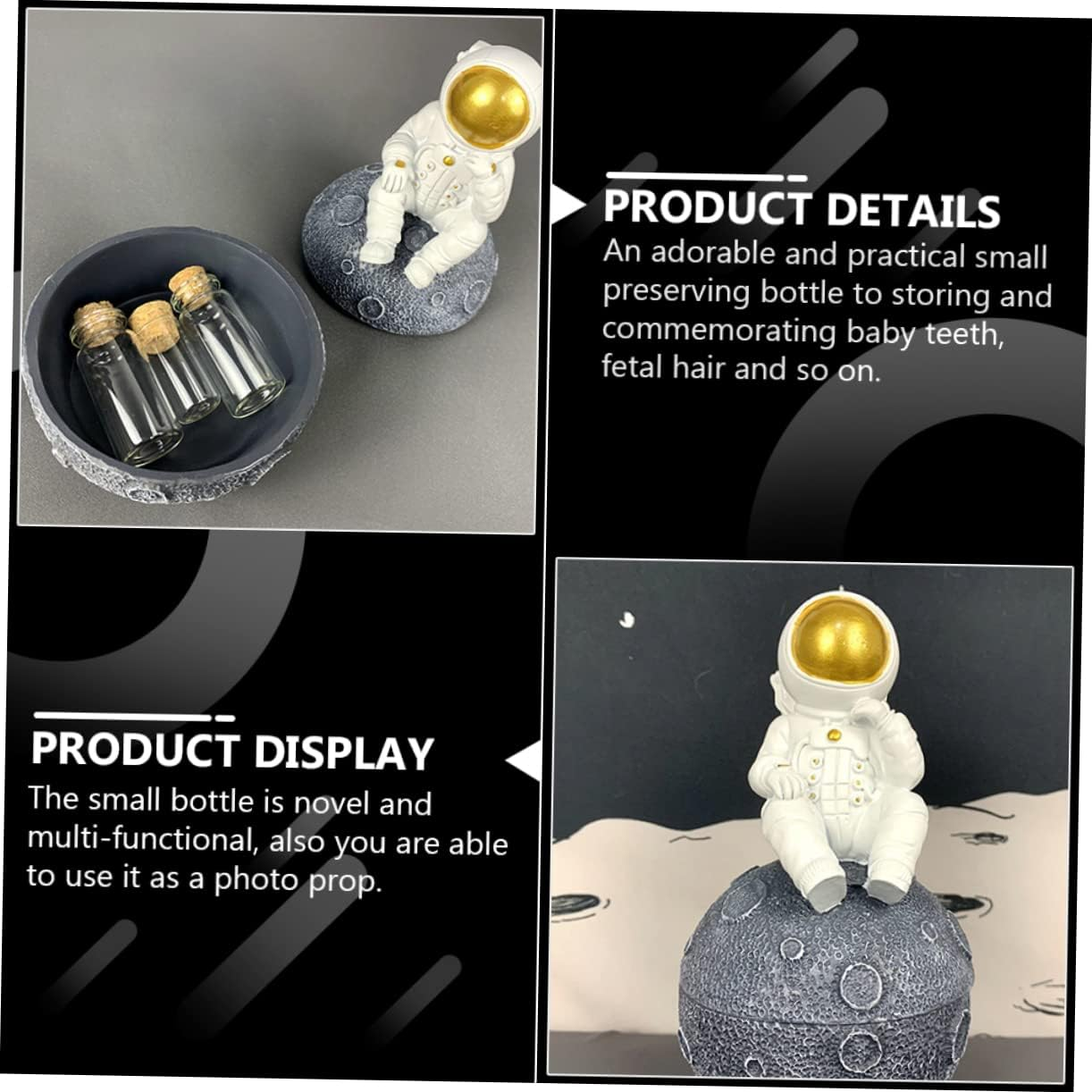 Teeth Storage Bottle Durable Fetal Keepsake Box for Hair Teeth Portable Decoration for Newborn Memories for Showers and Celebrations