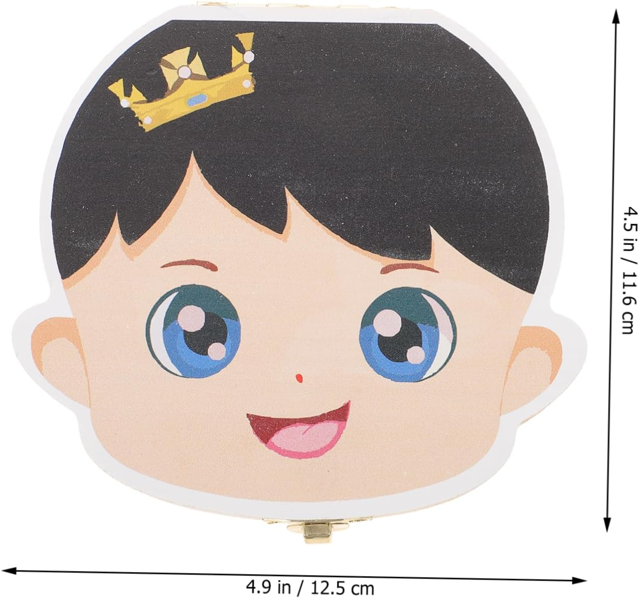 Deciduous Tooth Box Wooden Keepsake First Tooth Holder for Boys and Girls Cartoon Design image number 3