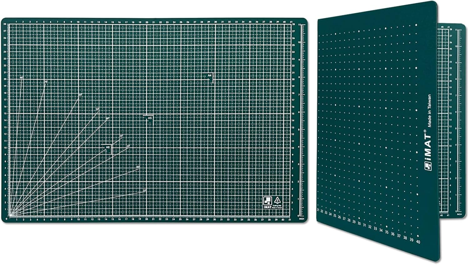 Imat Flip Cutting Mat Note A3, 45X30 Cm, Foldable, Ideal for Crafts, Paper Cutting, Hand-Drawn Illustrations, Creative Collages (Black)