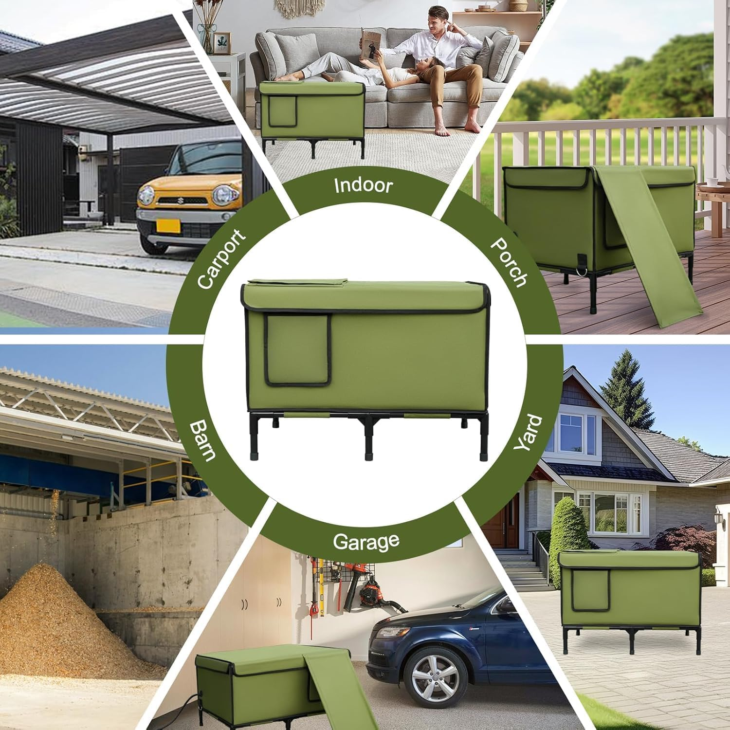 Indestructible Heated Cat House for Outside, 100% Weatherproof, Highly Insulated, Safe Escape Door, Outdoor Cat Shelter with Heater for Feral Stray Barn Cat Kitty image number 5