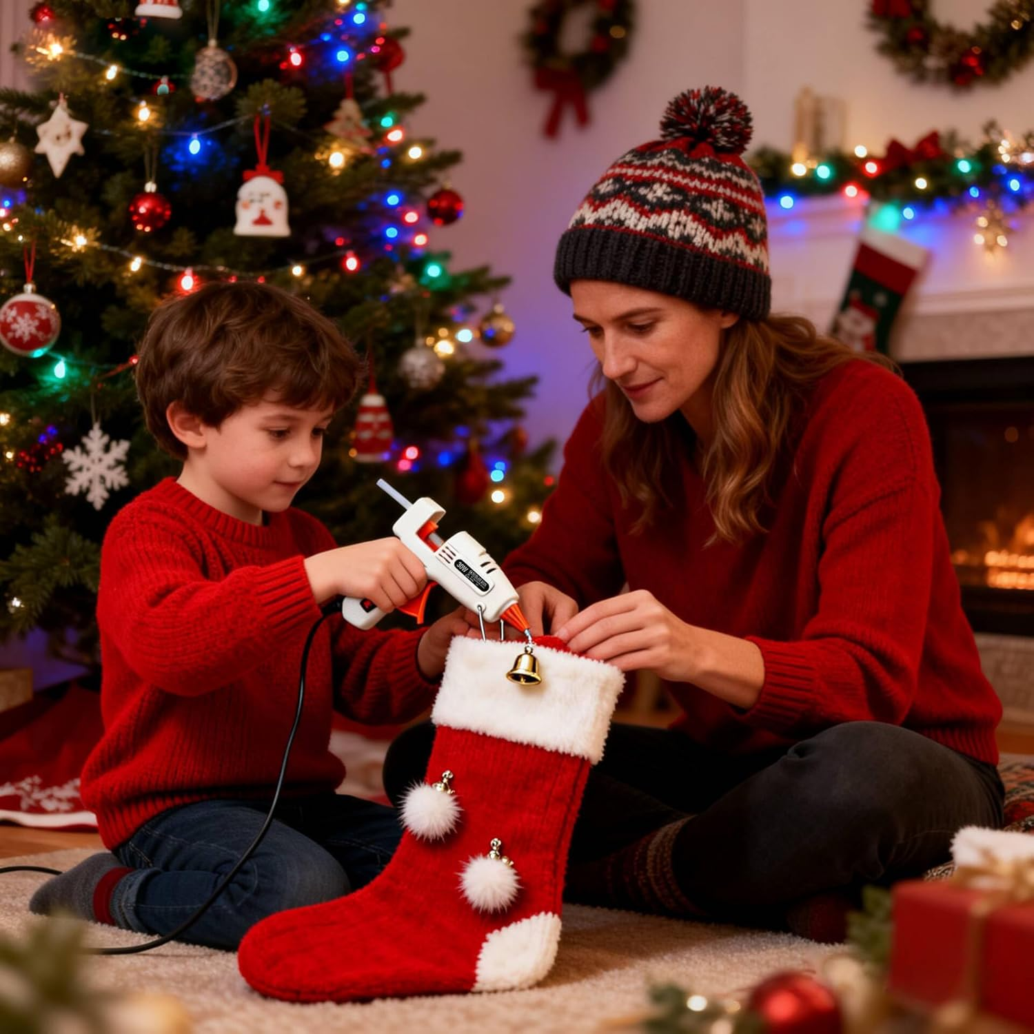 Mini Glue Gun Kit with 42 Gun Sticks(150Mm X 7Mm) for Australia, 30W Fast Heating Hot Melt Gun, Lightweight Craft Hot Glue Gun for School Crafts DIY Arts and Quick Home Repairs image number 5