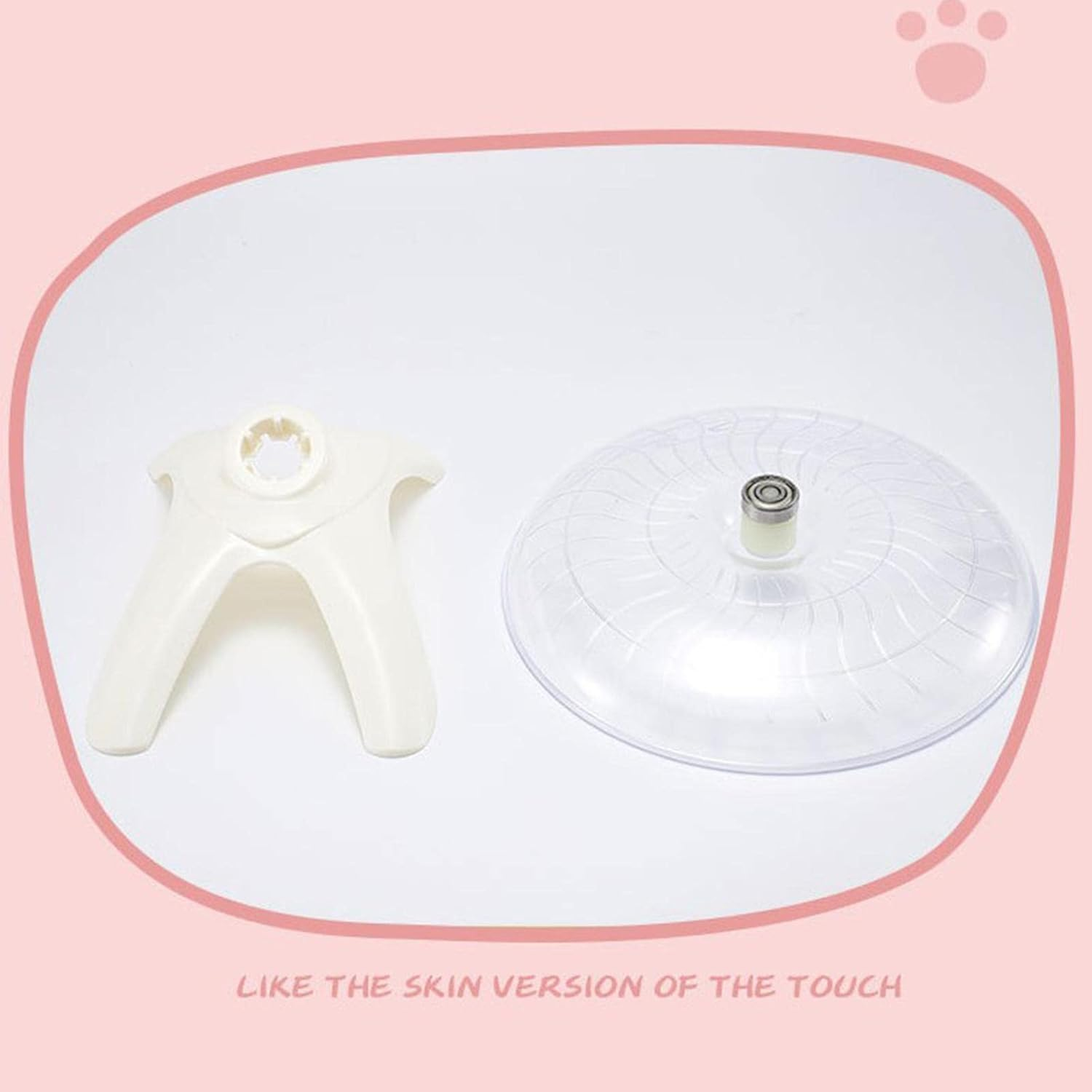 Dolity 7 Inch round Mute Hamster Running Spinner Disc Exercise Wheel Mouse Rat Small Pet Toy Pets Supplies Training - White image number 2