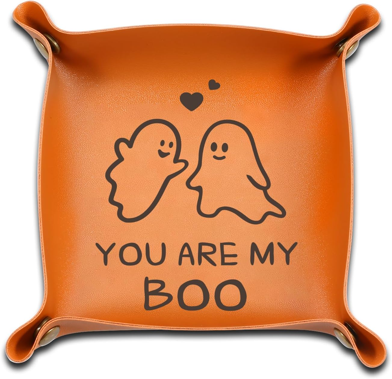 Boo Basket Stuffers for Women Men, Spooky Basket Stuffers for Adults, Halloween Boo Basket, Birthday for Women, Sweetest Day Valentines Day Gifts for Girlfriend Boyfriend, Leather Tray image number 4