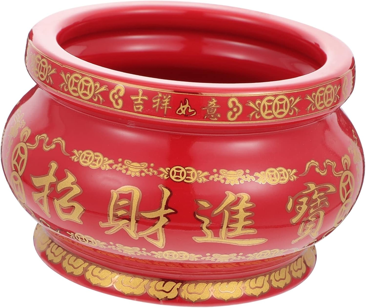 Ceramic Incense Burner Holder Red Incense Bowl Multi-Functional Decor for House image number 3