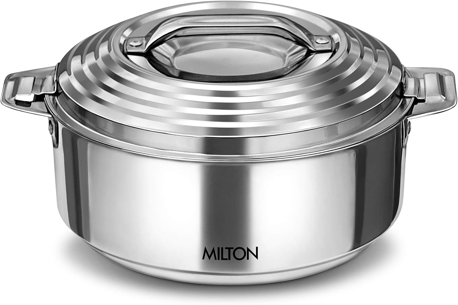 Milton Casserole for Hot Food, Insulated Stainless Steel Hot Pot with Lid, 84 Oz (2500 Ml) 2.6 Qt, Serving Box (Bowl, Dish) for Food and Roti Galaxia 2500 Food Warmer Cooler, Silver