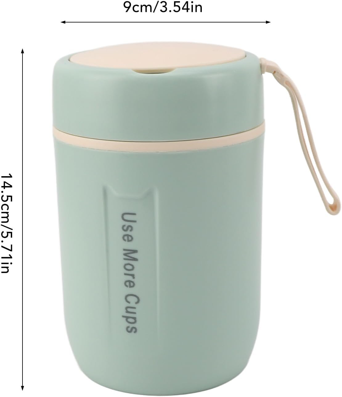 Insulated Food Jar, 600Ml Stainless Steel Soup Thermo Leakproof Insulated Food Container Portable Vacuum Insulated Kids Food Jar with Folding Spoon for School Office Picnic image number 1