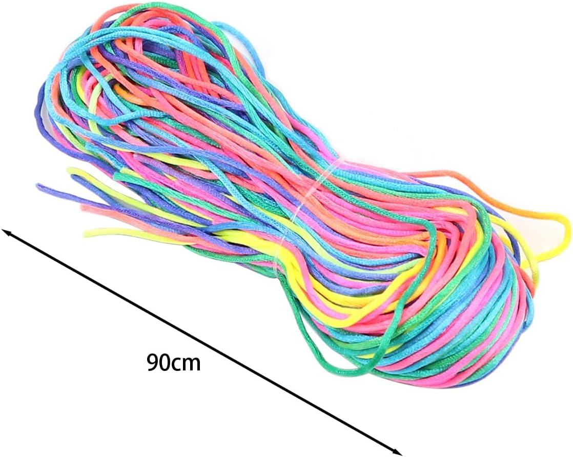 Namvo 40 Pieces Hair Braids Colorful Hair Wraps Rainbow Braided Hair Ties DIY Ponytail Braids Hair Styling Accessories for Women and Girls Fashion Weave Cords