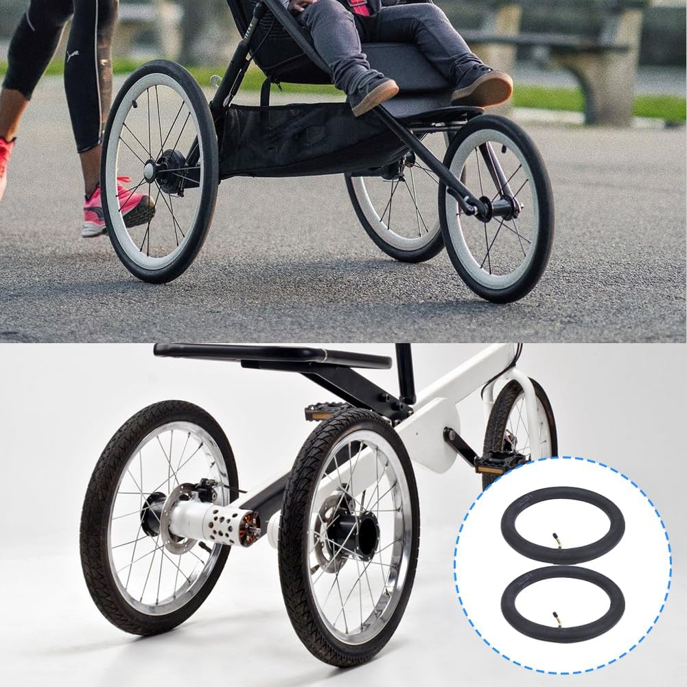 Lwuey 14Inch Bike Inner Tube, Electric Bikes Replacement Tubes Bicycle Inners Tubing Rubber Tool with Angled Valve Stem Inflation Gas Scooters Electrical Mini Mobility Scooters 2 Packs image number 2