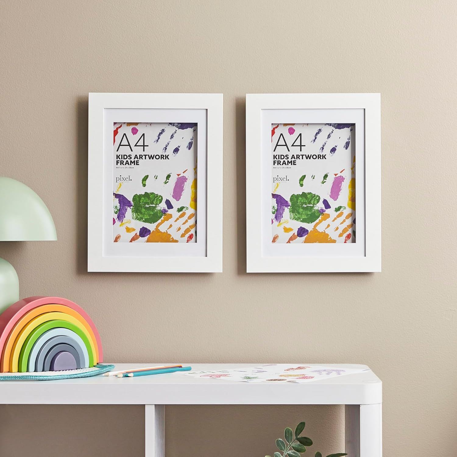 Cooper & Co. Set of 2 A4 DIY Kids Art Frame White image number 4