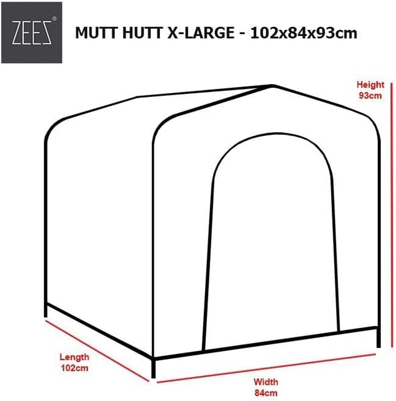 ZEEZ 47-0330 Mutt Hutt Dog House Extra Large (102X84X93Cm), Olive Green, 102X84X93Cm- Extra Large image number 4