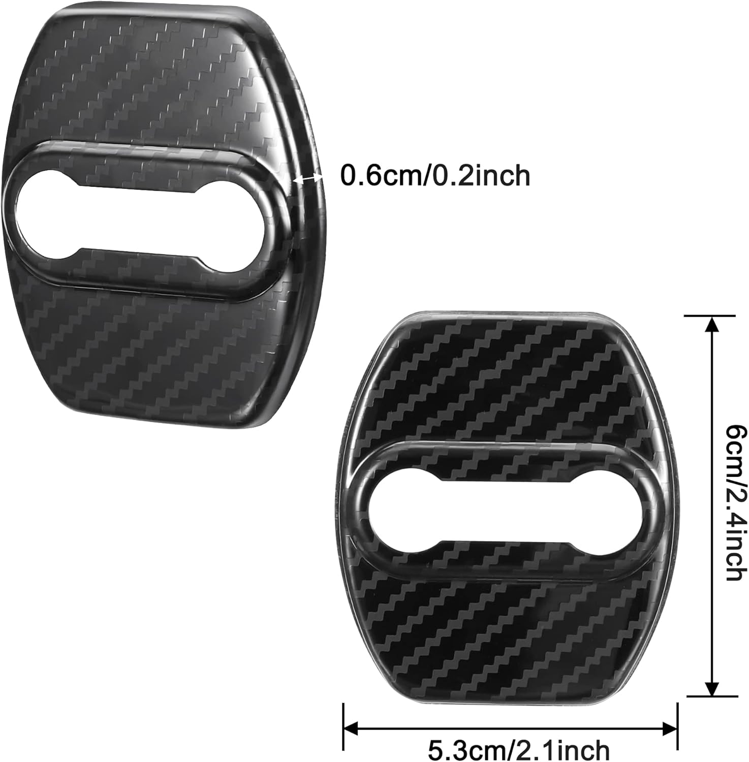 TOMALL 4Pcs Car Door Lock Latches Cover Protector Compatible with Kia Stinger Sorento Soul Gt-Line GT2 GT1 Optima Forte K5 Accessories Stainless Steel Car Door Lock Trim Decorations (Carbon Fiber) image number 4