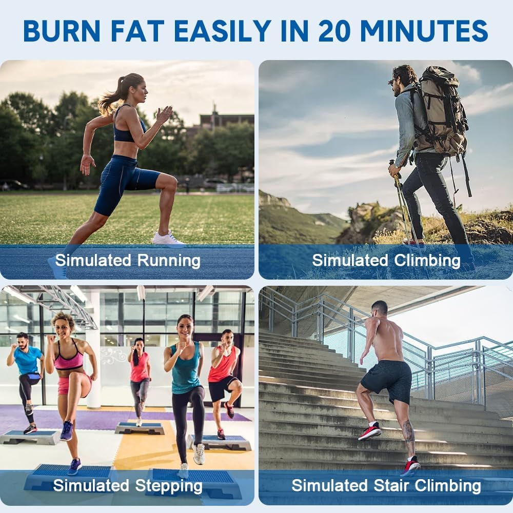 ALSTON Foldable Stair Stepper for Home Gym Exercise Height Adjustable Vertical Climber Machine 120Kg Loading Capacity with Digital Display for Full-Body Workout image number 2