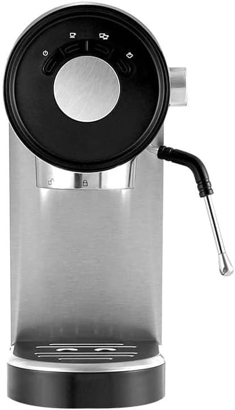 Devanti Coffee Machine, 20 Bar Barista Express Espresso Maker Pod Cafe Cup Latte Cappuccino Milk Frother Machines, with Powerful Pressure Pump Removable Drip Tray and Water Tank Stainless Steel image number 2