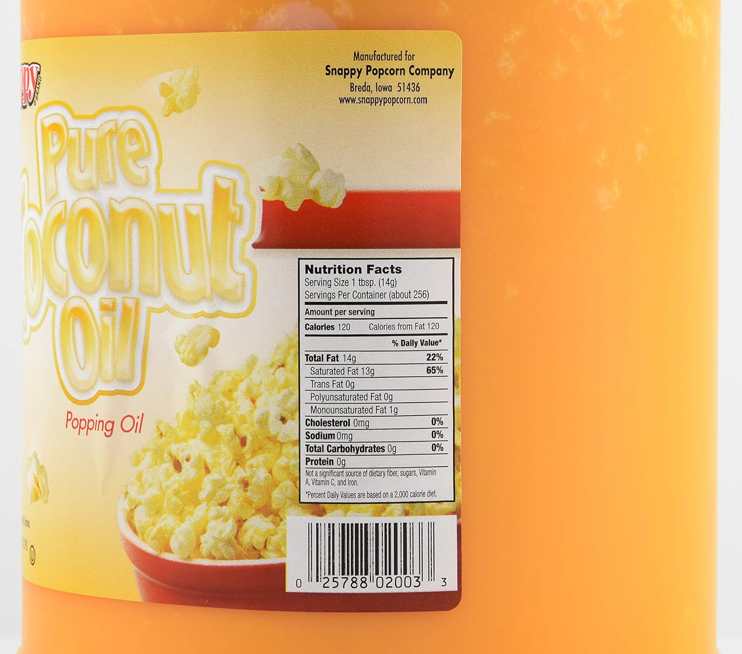 Snappy Popcorn Colored Coconut Oil, 1 Gallon image number 2