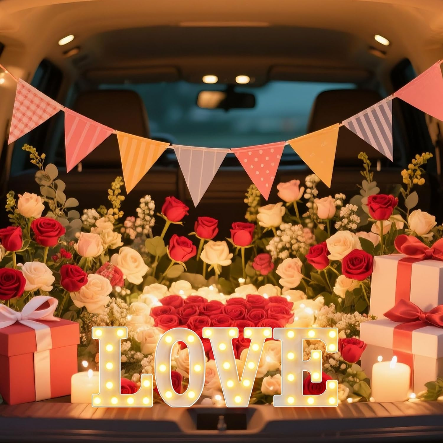 Ledido LED Light up Marquee Letters Sign - Cool & Warm Light up Letters for Birthday Decorations, LED Letter Lights for Proposal Wedding Grad Bar Home Bedroom Table Wall Party Decor, Letter S image number 5