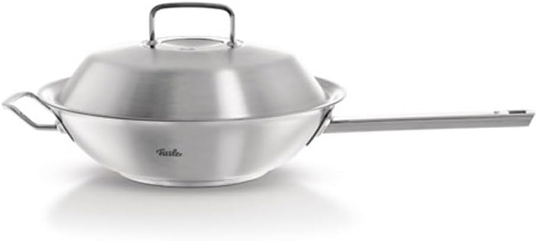 Fissler Original-Profi 2.0 Collection Wok with Handle and Domed Lid, 30 Cm/4.1 Litre, Stainless Steel, Cookstar Base, Induction Compatible, Made in Germany