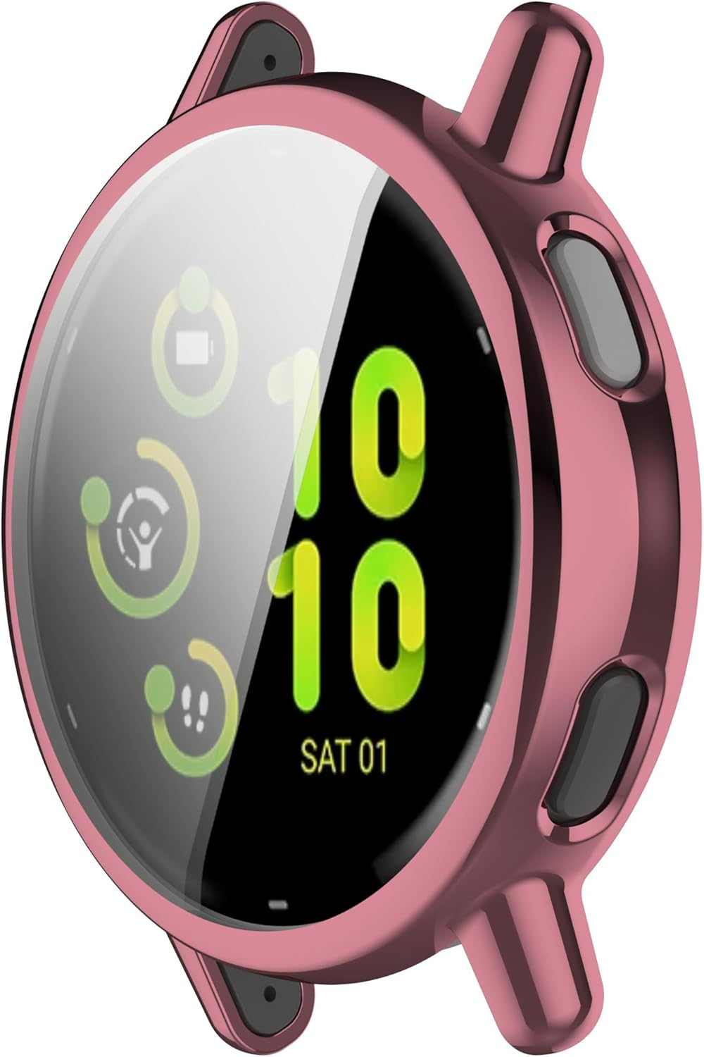 FTRONGRT Case Compatible with Garmin Vivoactive 5, Scratch-Resistant, Galvanized All-Inclusive TPU Watch Protective Case, Compatible with Garmin Vivoactive 5, Pink