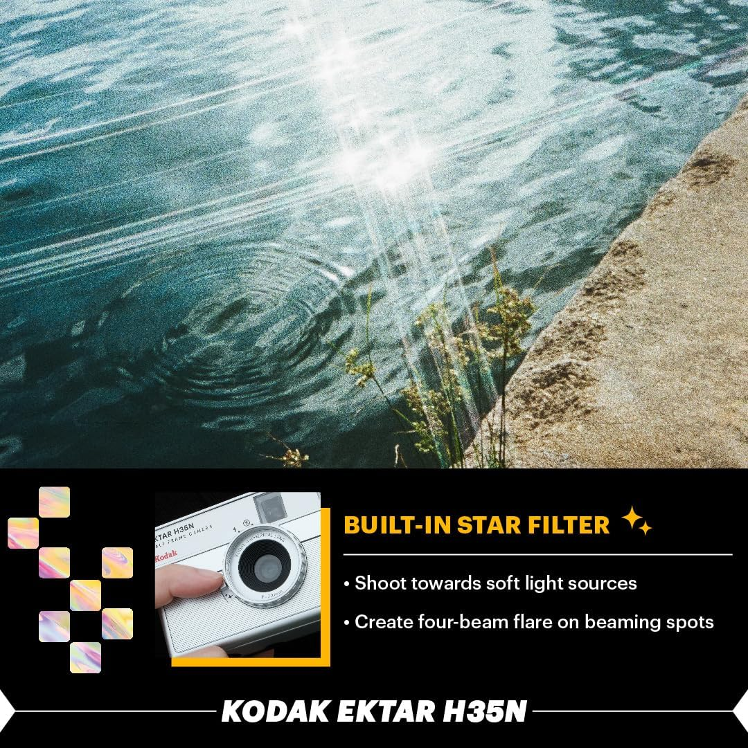 Kodak Ektar H35N Half Frame Camera Colour: Striped Green - Glazed Blue, Single image number 4