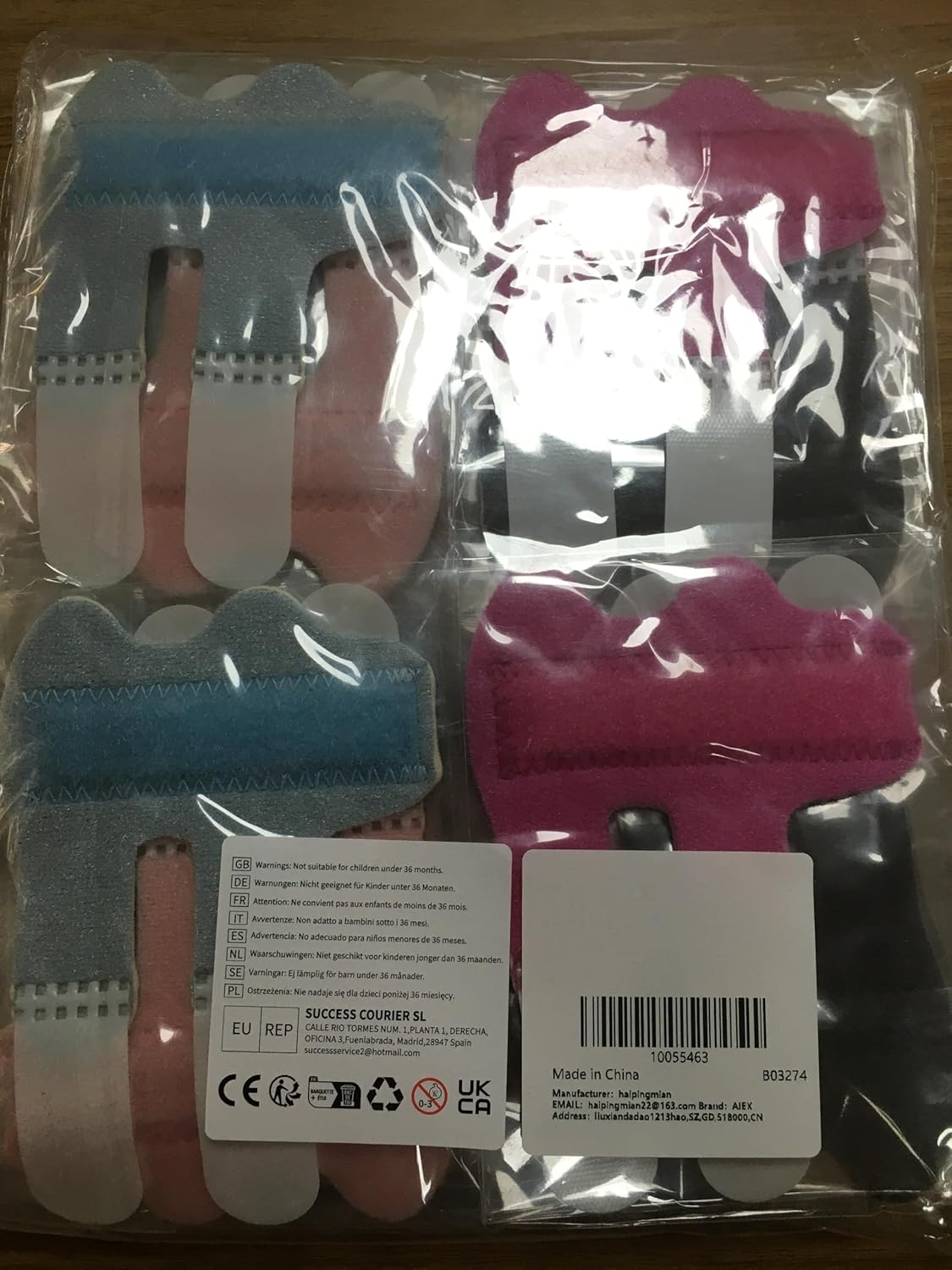 AIEX Finger Support Splints 4 Pieces (4 Colours)