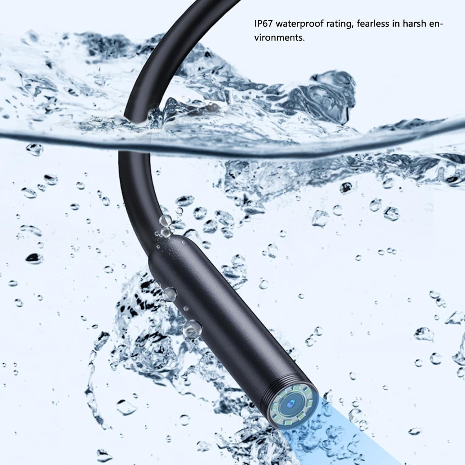 Endoscope Camera with Light, 2MP 1920P HD Borescope Tool with 8 Adjustable LED Lights, 7.9Mm Probe IP67 Waterproof Inspection Camera for Ios for Android (5M / 16.4Ft) image number 6