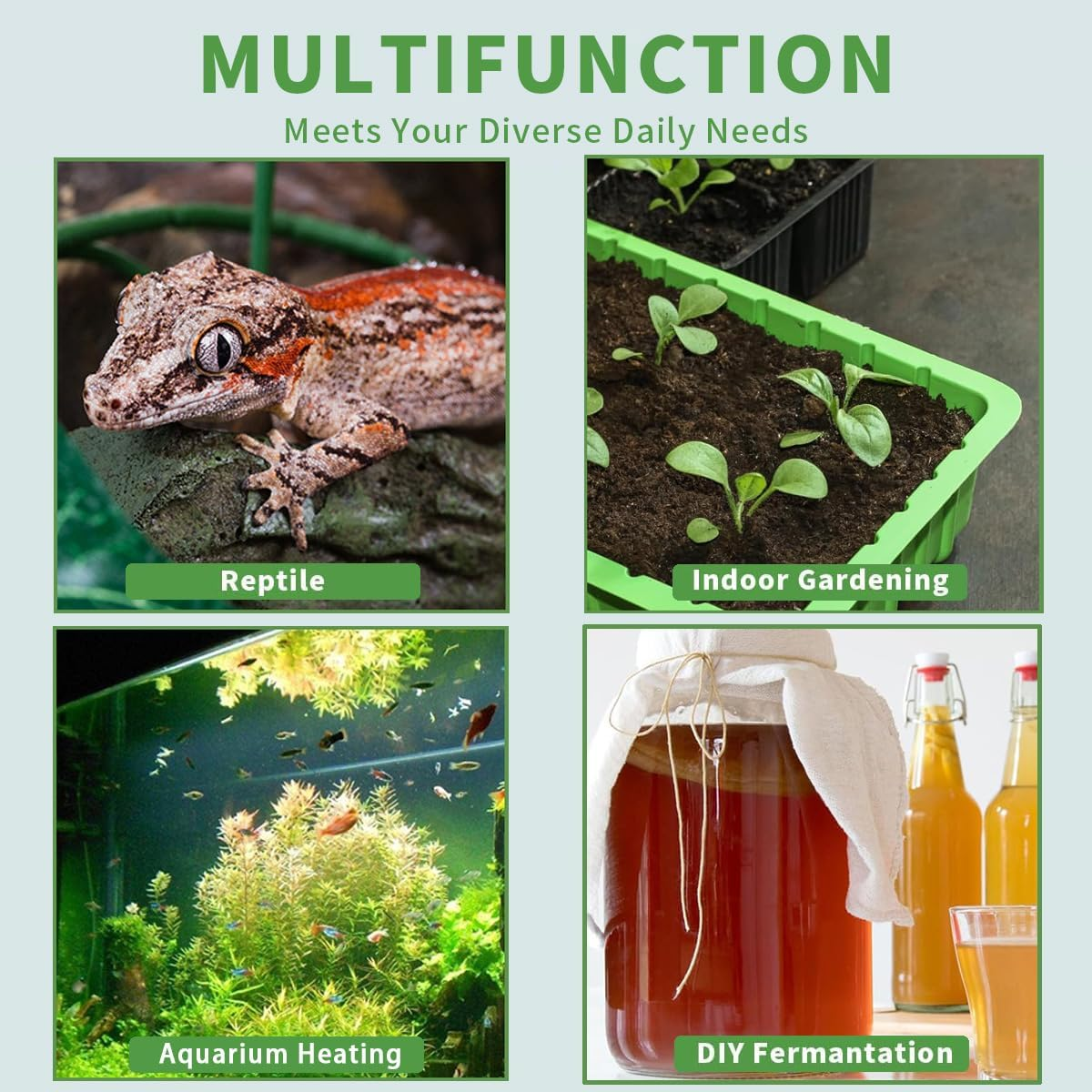 Seedling Heat Mat for Seed Starting,2 Pack 10" X 20.75" Waterproof Heating Pad for Indoor Plants Germination image number 1