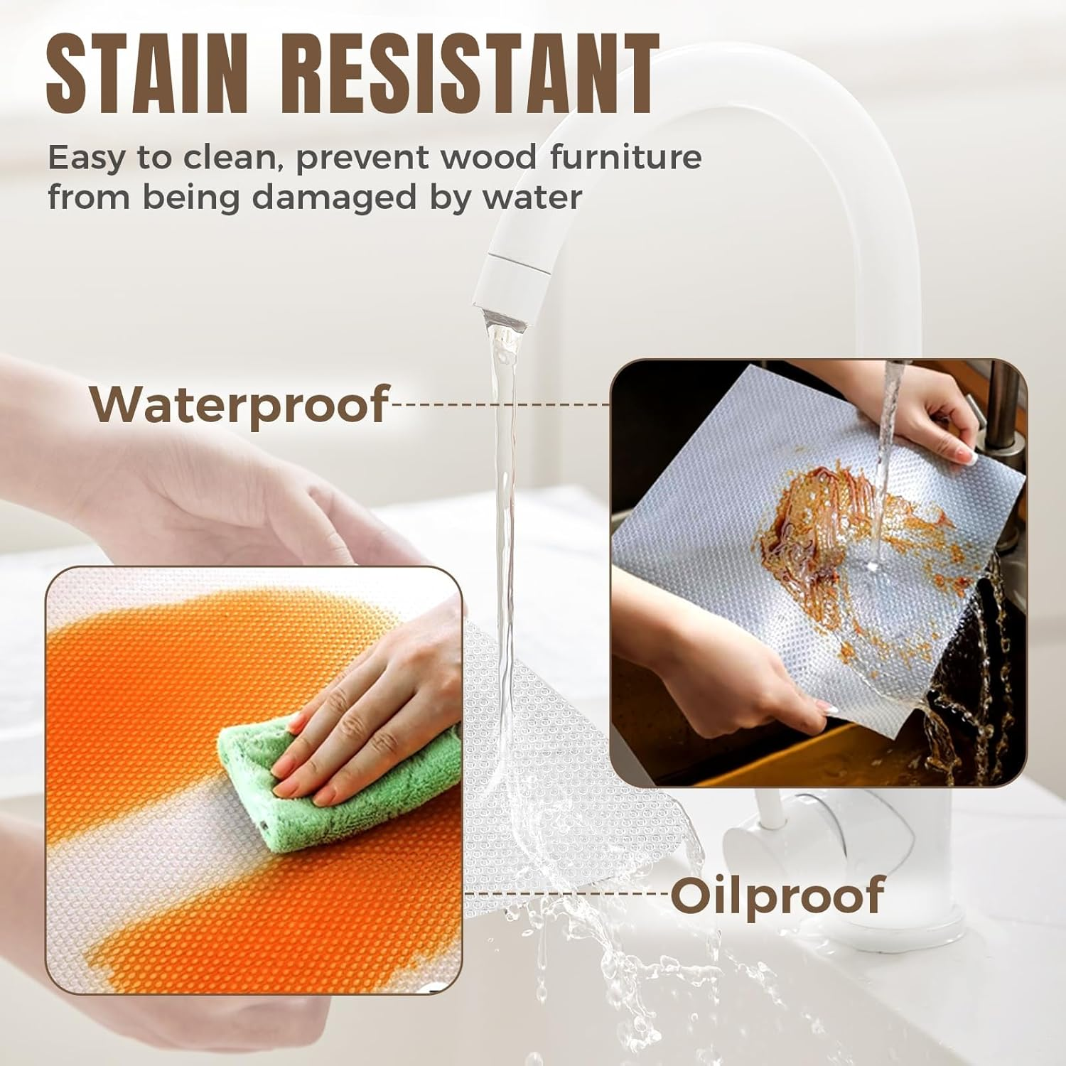 Shelf Liner, JOMWEN Non Adhesive Drawer Liners, Washable EVA Plastic Cupboard Pad Covering Undersink Mat Washable Fridge Lining Paper for Kitchen Cabinets, Pantry, Refrigerator (30 X 500 Cm) image number 5