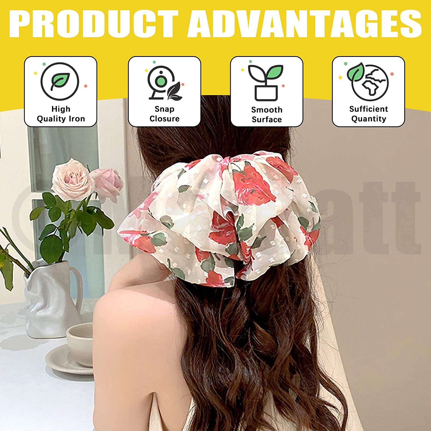 Mardatt 180 Pcs 9 Style Metal Hair Clip Assortment Set Silver Snap Hairpin French Blank Barrettes Single Prong Pin Curl Sectioning Clips Accessories for DIY Hairdressing Making Hair Care image number 4