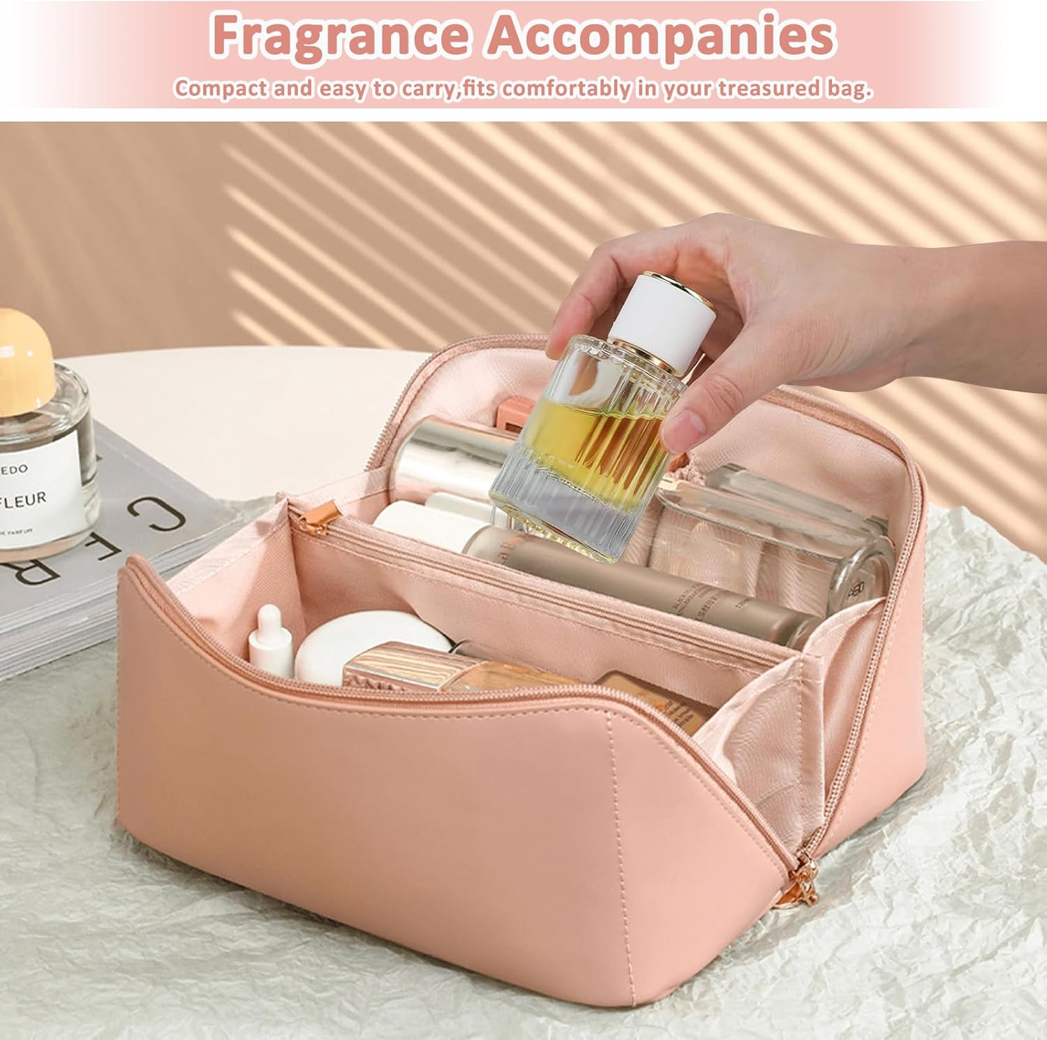 XUSSMM Pack of 2 Refillable Perfume Atomisers, 30 Ml round Perfume Bottle, Perfume Atomiser for on the Go, Portable Spray Bottle with Practical Accessories for Perfume, Travel, Cosmetics (30 Ml) image number 5