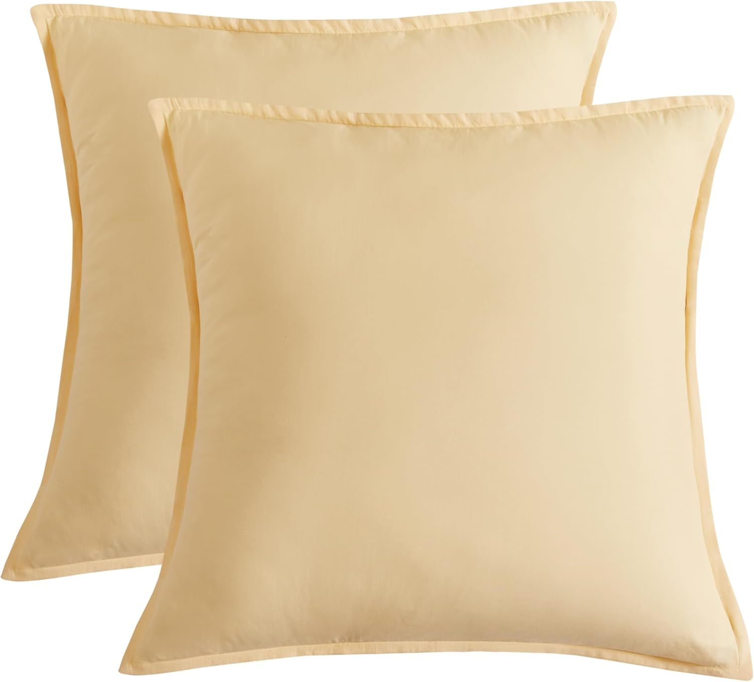 Twin Pack Vintage Washed Microfibre European Pillowcase (Terracotta, 65Cm X 65Cm)